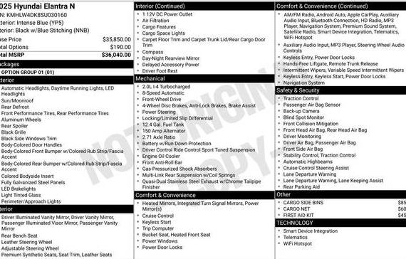 HYUNDAI ELANTRA N 2025 KMHLW4DK8SU030160 image